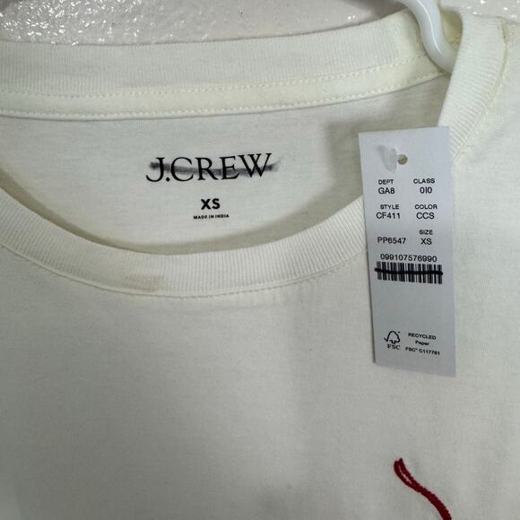 J Crew Cerish Cherie Cotton Classic Fit Graphic Tshirt US Women's XS New - Picture 4 of 6